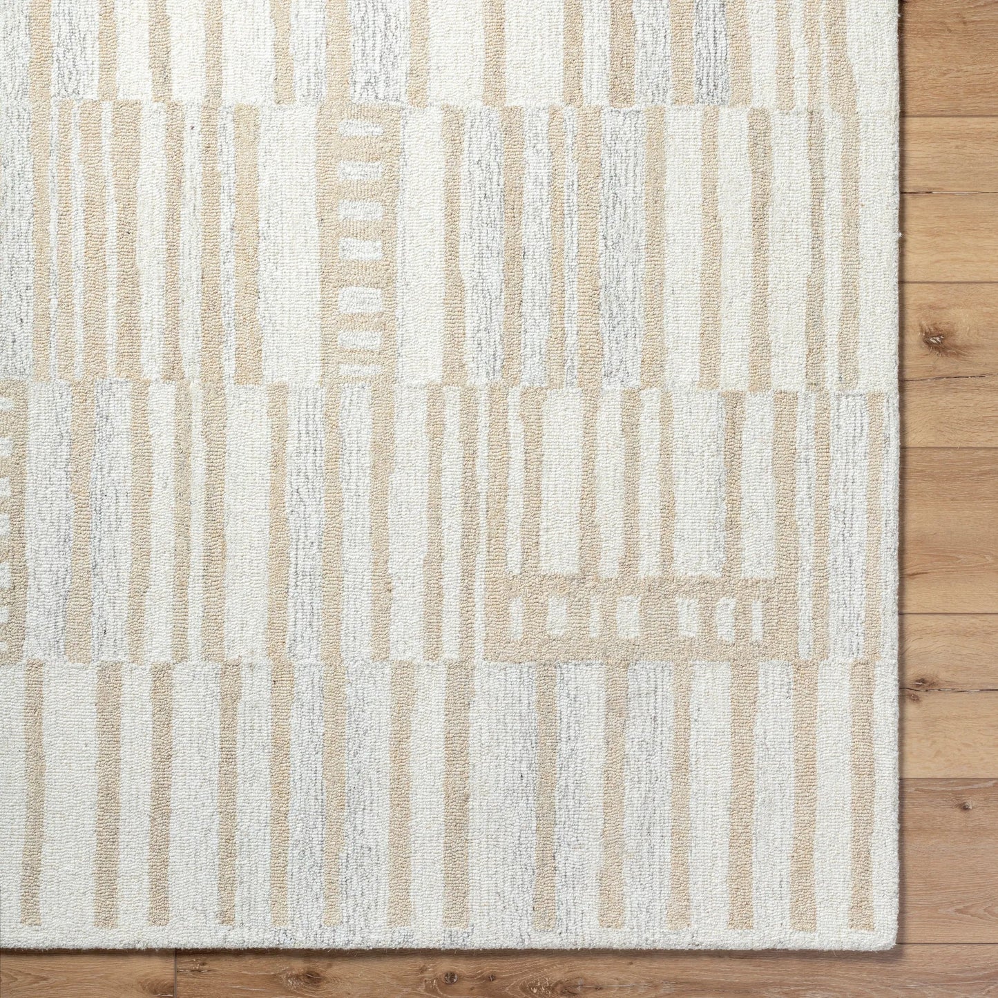 007 SI-2098266,SI-2098267,SI-2098268,SI-2098269 | Closeup | Granada Rug - 485390 by Livabliss in beige, ivory, sand, light taupe. Made from wool in a unique style.
