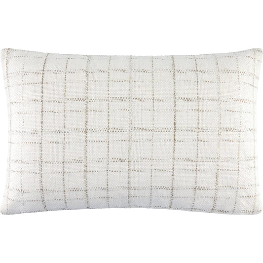 Greenville Pillow - 516602 by Surya in light silver, silver. Made from linen, cotton, viscose in a modern style.
