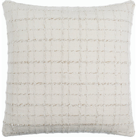 Greenville Pillow - 516602 by Surya in light silver, silver. Made from linen, cotton, viscose in a modern style.
