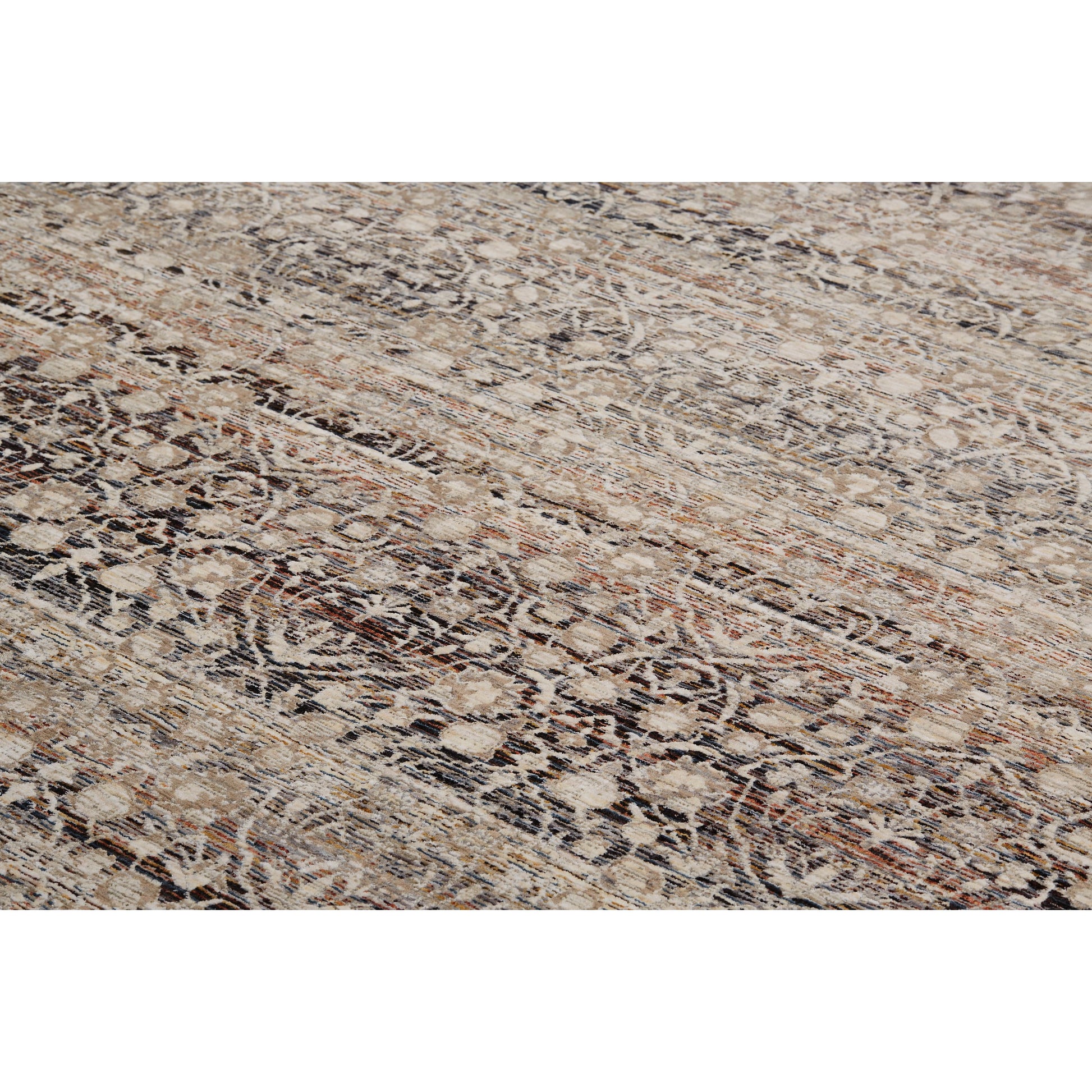 Caprio Transitional Damask Rug - 3961F by Feizy in gray, ivory, tan. Made from polyester, viscose in a unique style.