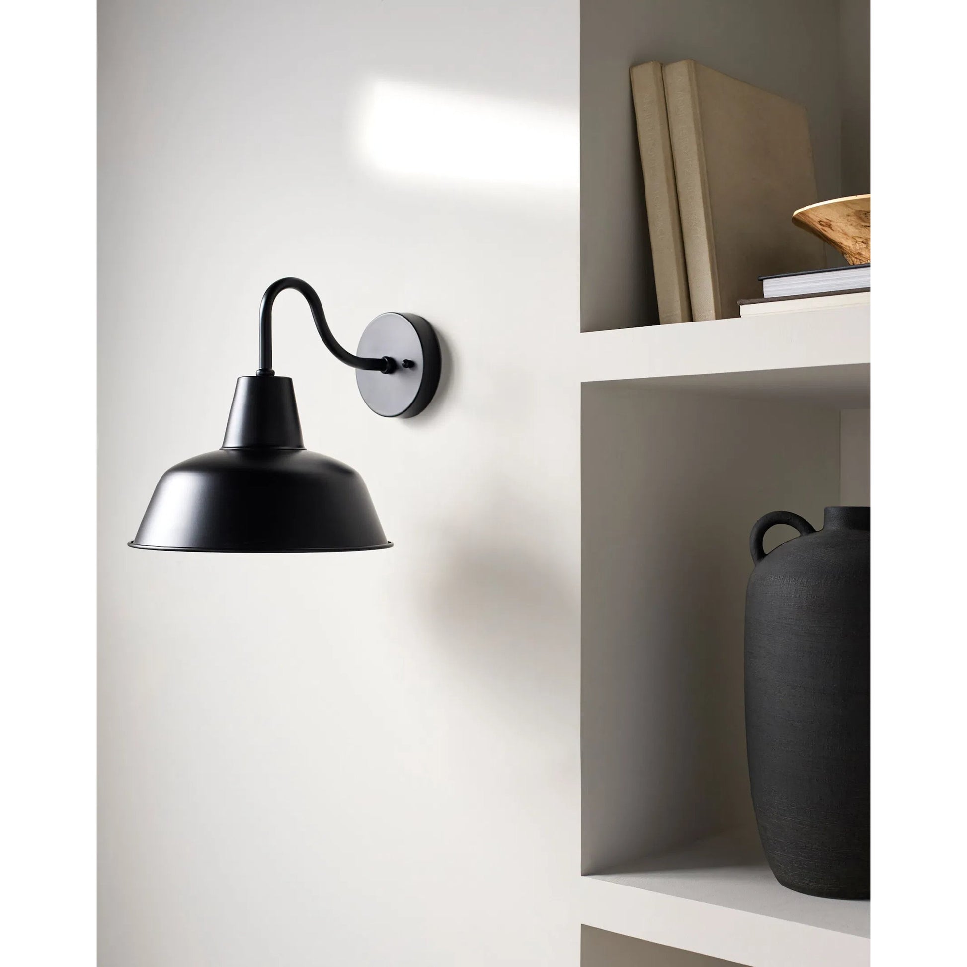 Gianni Wall Sconce - 532974 by Livabliss in fixture: black, shade (outside): black, shade (inside): gold, cord: black and paintedmetallicpaintedpainted. Made from iron, metal in a modern style.