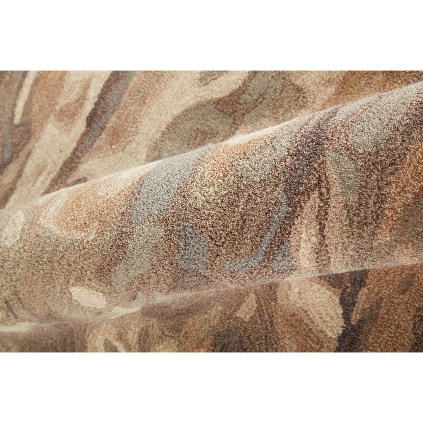 005 SI-1830539,SI-1830540,SI-1830541,SI-1830542,SI-1830543,SI-1830544 | Closeup | Amira Transitional Rug - 8632F by Feizy in brown, gray, tan. Made from wool in a unique style.
