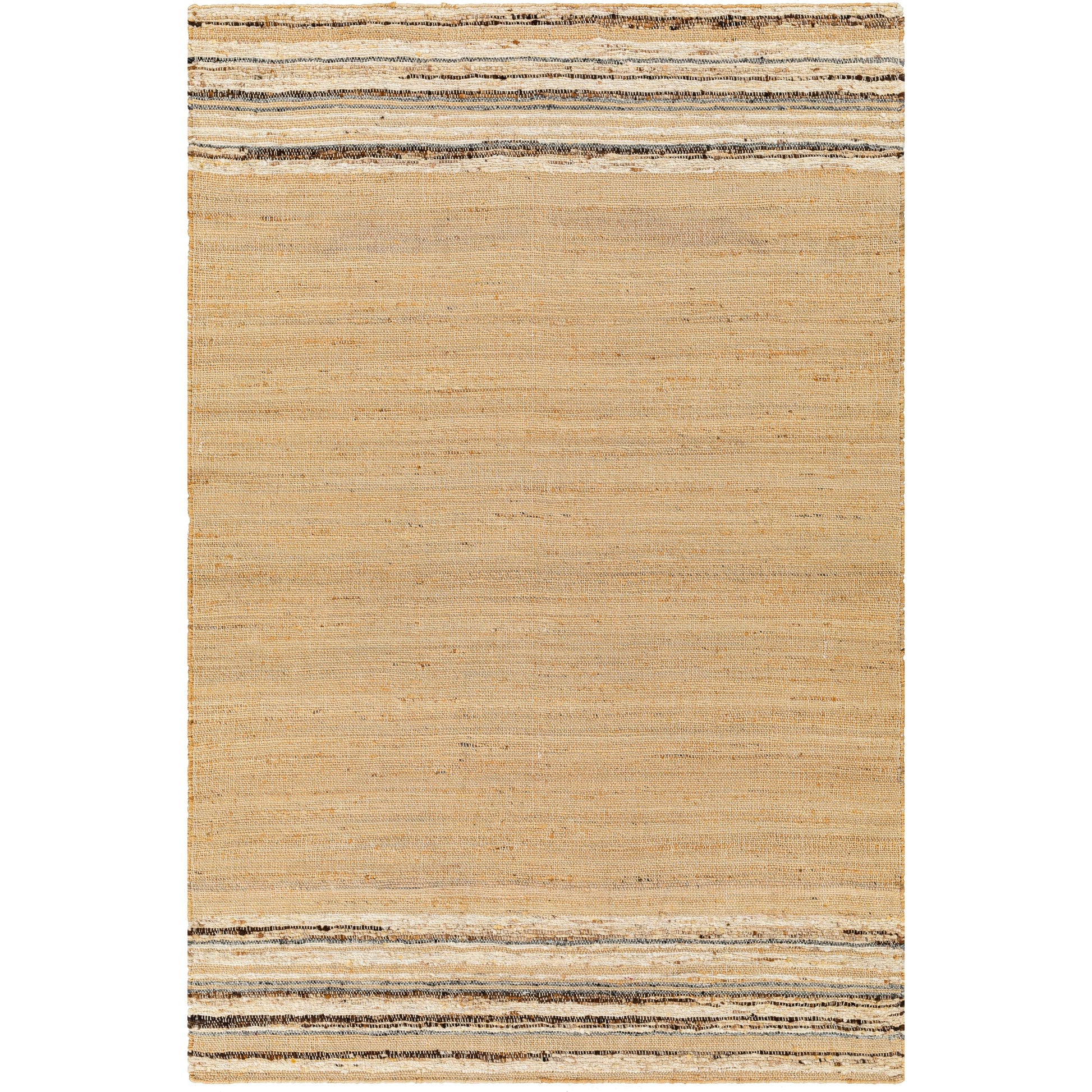 Geneva GNV-2300 Rug by Surya in black, charcoal, peach, light beige. Made from 60% jute, 40% wool in a unique style.
