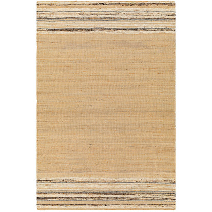 Geneva Rug - 31802 by Surya in black, charcoal, peach, light beige. Made from 60% jute, 40% wool in a unique style.