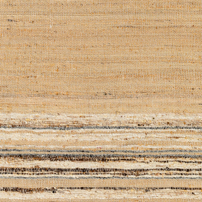 Geneva GNV-2300 Rug by Surya in black, charcoal, peach, light beige. Made from 60% jute, 40% wool in a unique style.