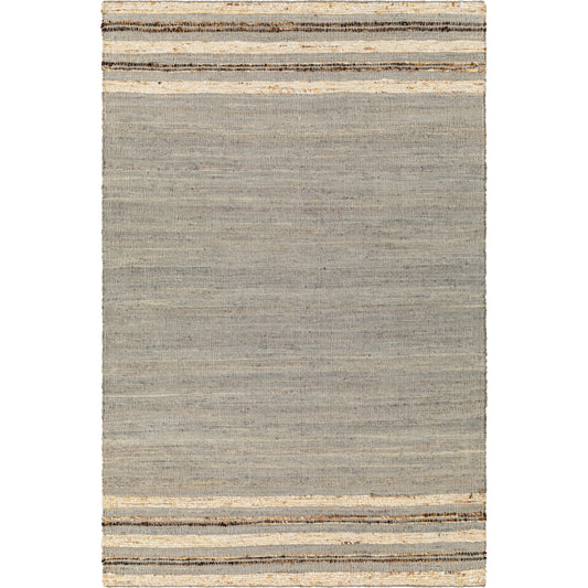 Geneva Rug - 31803 by Surya in black, charcoal, peach, light beige. Made from 60% jute, 40% wool in a unique style.