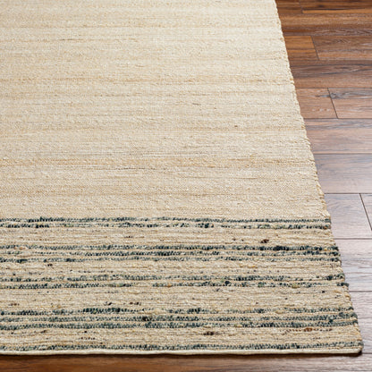 Geneva GNV-2303 Rug by Surya in beige, dark green, light sage, tan. Made from 60% jute, 40% wool in a unique style.
