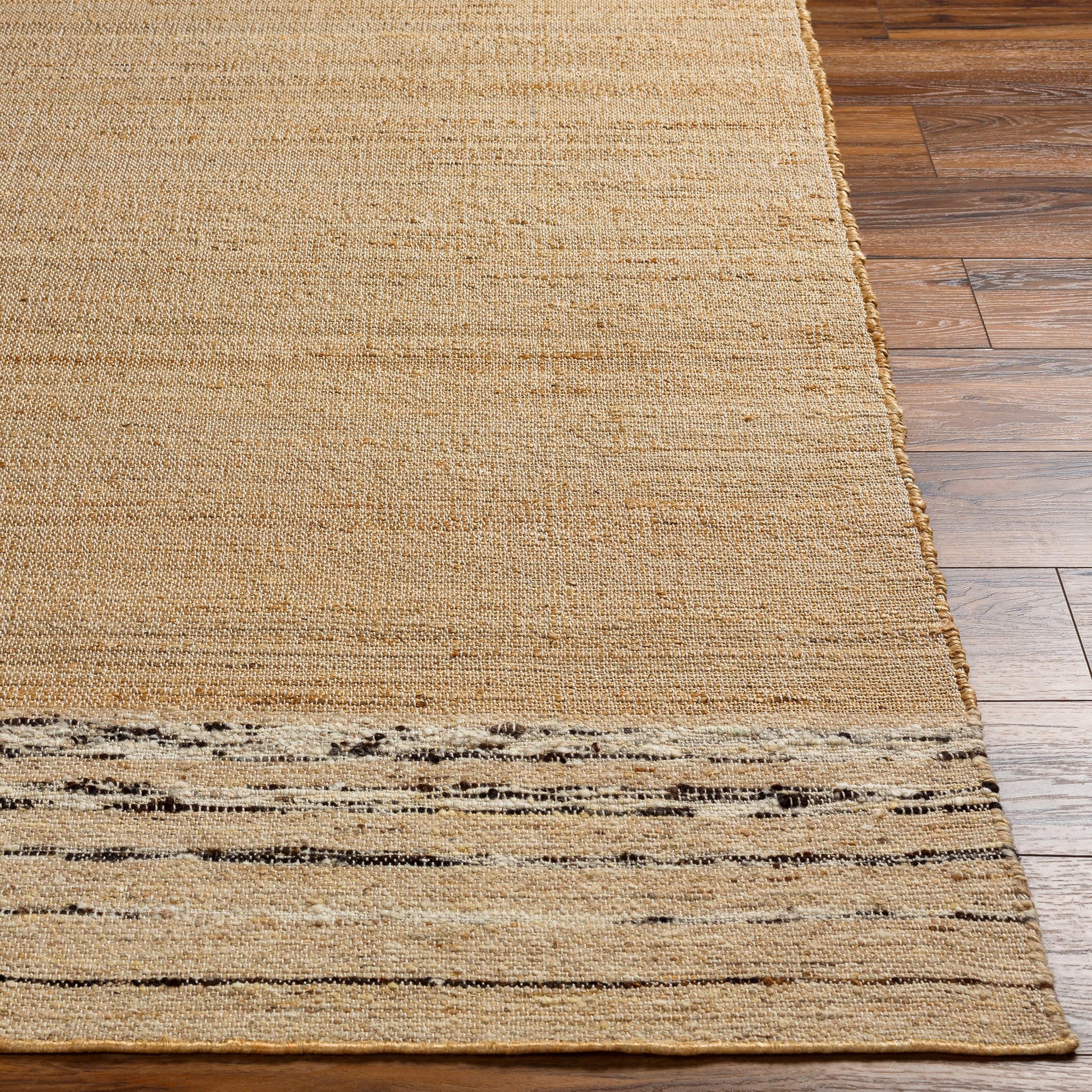 Geneva Rug - 31806 by Surya in dark brown, beige, caramel, tan. Made from 60% jute, 40% wool in a unique style.