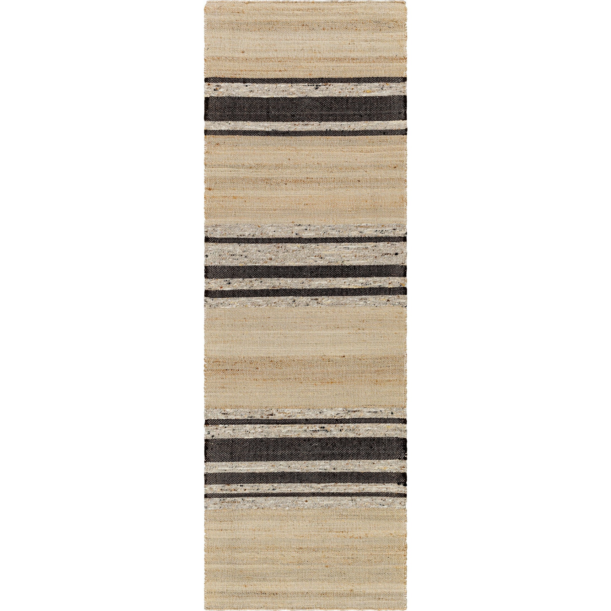 Geneva Rug - 31808 by Surya in black, charcoal, peach, light beige. Made from 60% jute, 40% wool in a unique style.