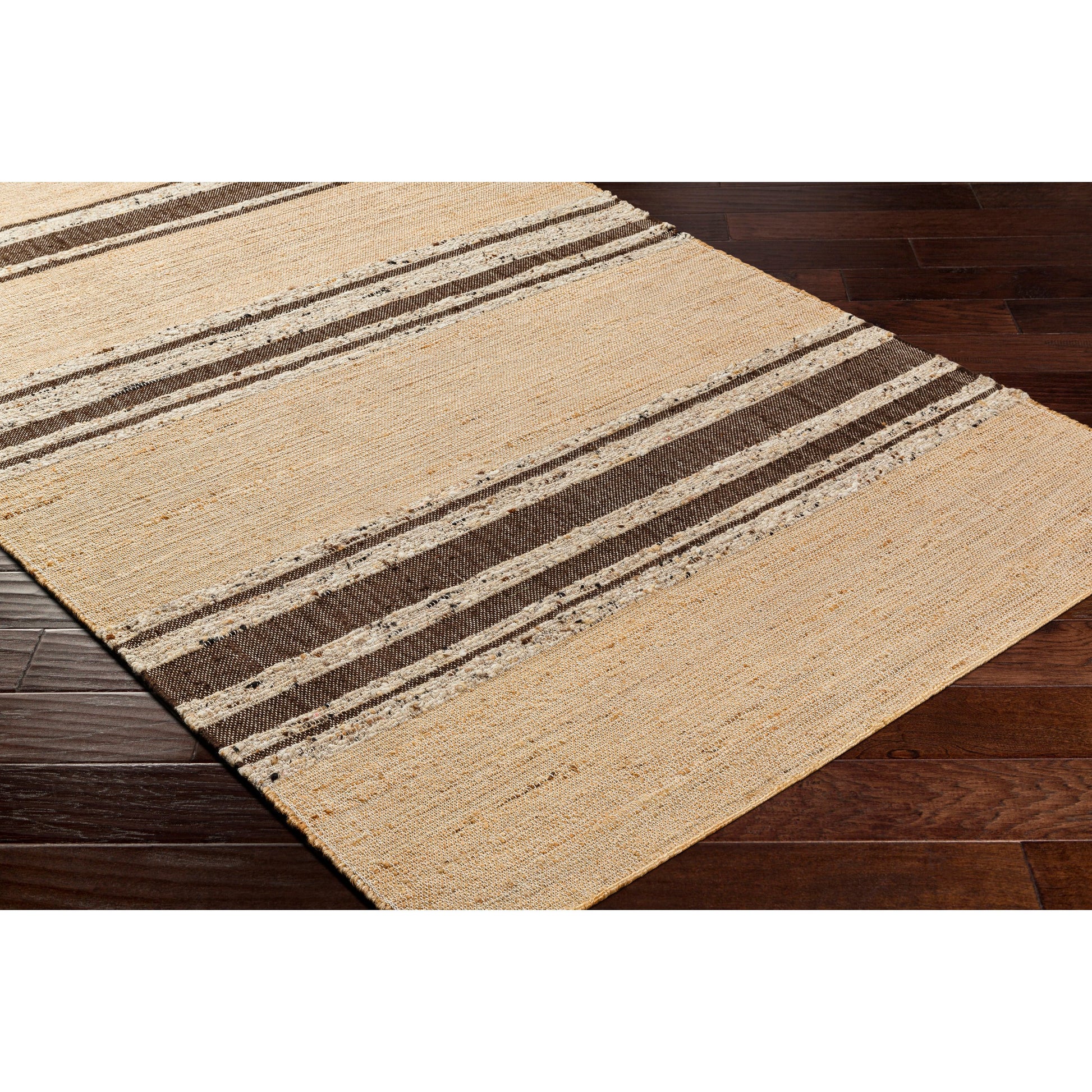 Geneva Rug - 31808 by Surya in black, charcoal, peach, light beige. Made from 60% jute, 40% wool in a unique style.