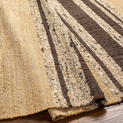 Geneva Rug - 31808 by Surya in black, charcoal, peach, light beige. Made from 60% jute, 40% wool in a unique style.