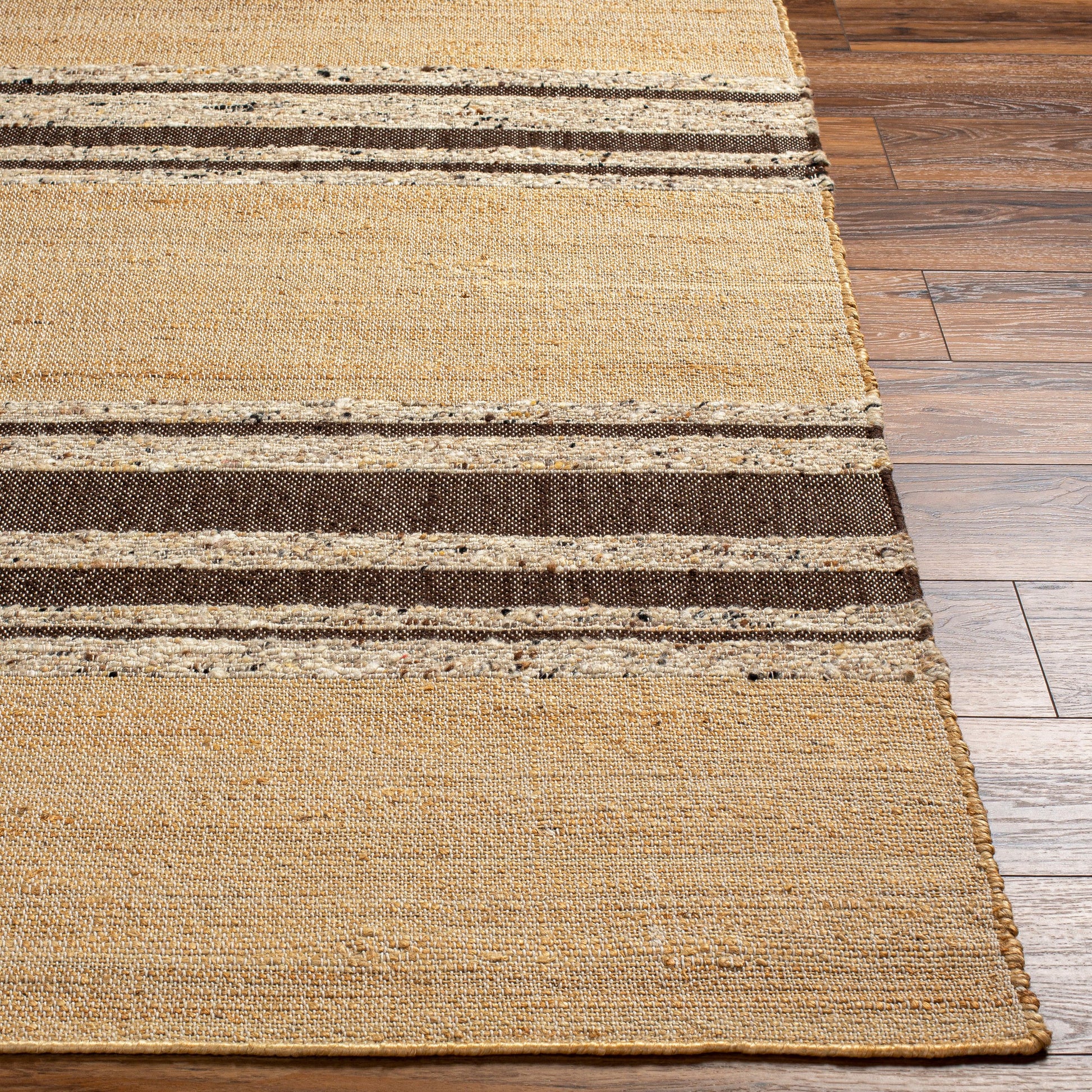 Geneva Rug - 31808 by Surya in black, charcoal, peach, light beige. Made from 60% jute, 40% wool in a unique style.