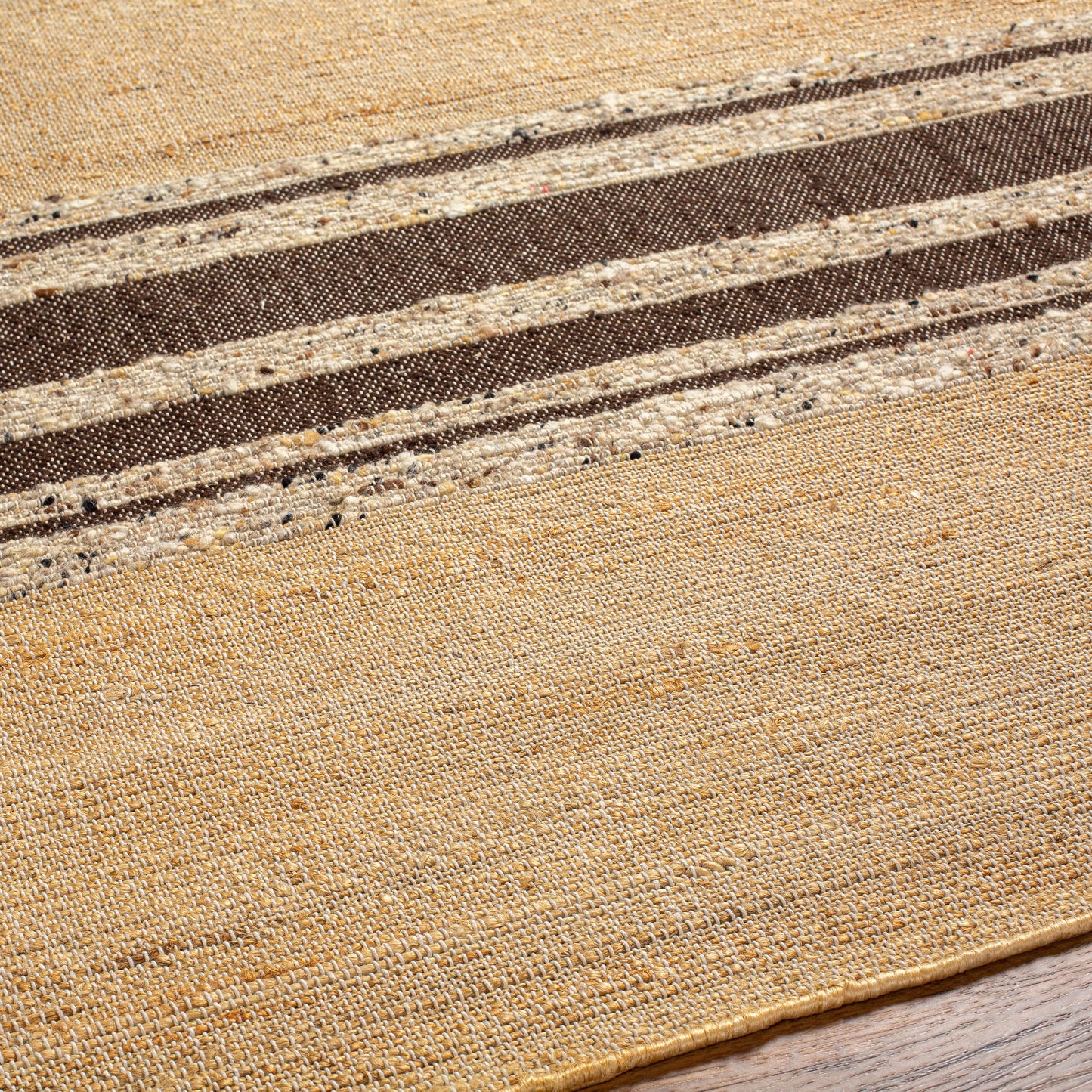 004 SI-1882146,SI-1882147,SI-1882148,SI-1882149,SI-1882150,SI-1882151 | Closeup | Geneva Rug - 31808 by Surya in black, charcoal, peach, light beige. Made from 60% jute, 40% wool in a unique style.