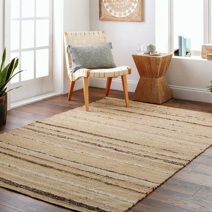Geneva Rug - 31811 by Surya in dark brown, light beige, brown. Made from 60% jute, 40% wool in a unique style.
