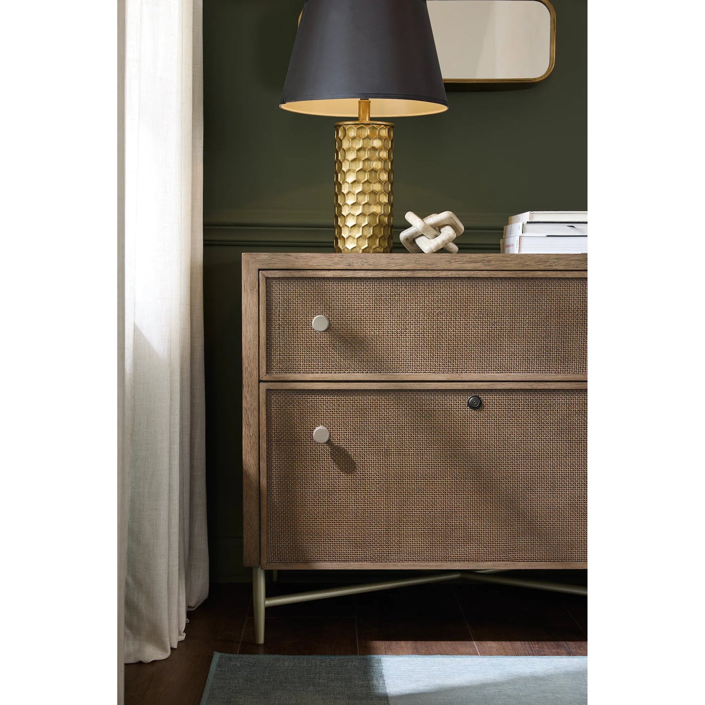 005 SI-2250680 | Lifestyle | Sonnet Lateral File by Hooker Furniture in medium wood and wren. Made from unique in a transitional style.