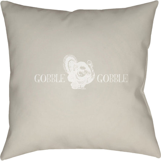 Gobble Gobble Pillow - 30504 by Livabliss. Made from front: 100% polyester, back: 100% polyester in a modern style.