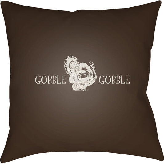 Gobble Gobble Pillow - 30504 by Livabliss. Made from front: 100% polyester, back: 100% polyester in a modern style.