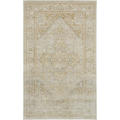 Aura Oriental Rug - 3734F by Feizy in ivory, gold. Made from polyester, polypropylene in a unique style.
