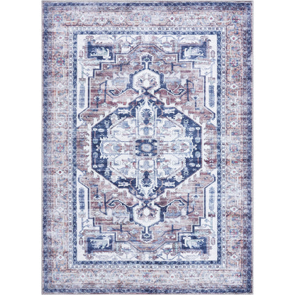 Georgina GOR-2301 Rug by Livabliss in cream, beige, black, gray, brown. Made from polyester in a unique style.