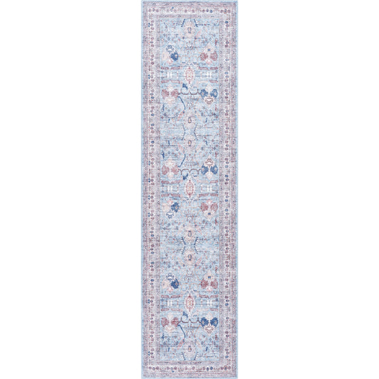 Georgina Rug - 497153 by Livabliss in denim, cream, brown, beige, dark blue, rust. Made from face: 100% polyester, warp: 100% cotton in a unique style.