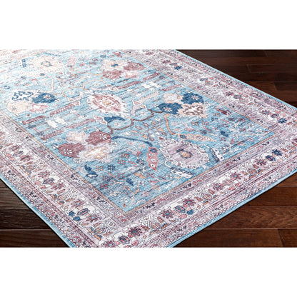 Georgina Rug - 497153 by Livabliss in denim, cream, brown, beige, dark blue, rust. Made from face: 100% polyester, warp: 100% cotton in a unique style.