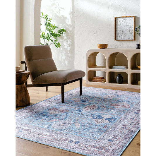 Georgina Rug - 497153 by Livabliss in denim, cream, brown, beige, dark blue, rust. Made from face: 100% polyester, warp: 100% cotton in a unique style.