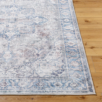 Georgina Rug - 497162 by Livabliss in cream, gray, denim, dark blue, black, rust. Made from polyester in a unique style.