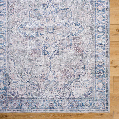 Georgina Rug - 497162 by Livabliss in cream, gray, denim, dark blue, black, rust. Made from polyester in a unique style.