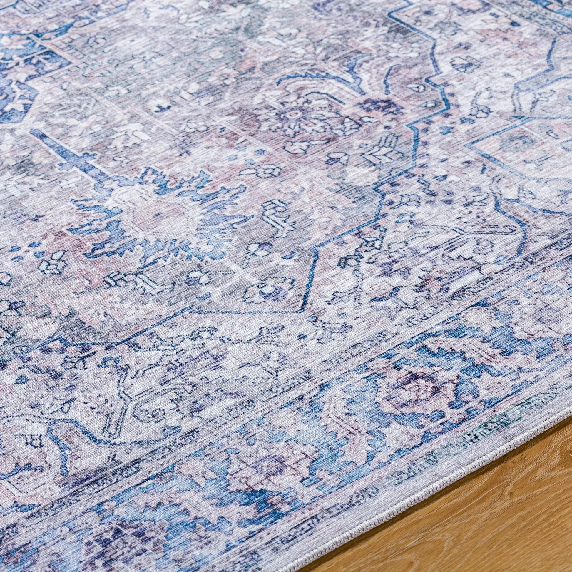 Georgina Rug - 497162 by Livabliss in cream, gray, denim, dark blue, black, rust. Made from polyester in a unique style.