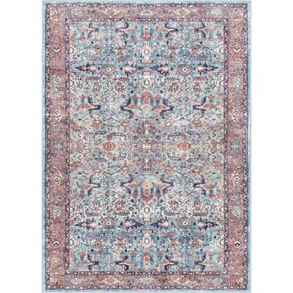 Georgina Rug - 497171 by Livabliss in denim, brown, black, beige, cream. Made from face: 100% polyester, warp: 100% cotton in a unique style.
