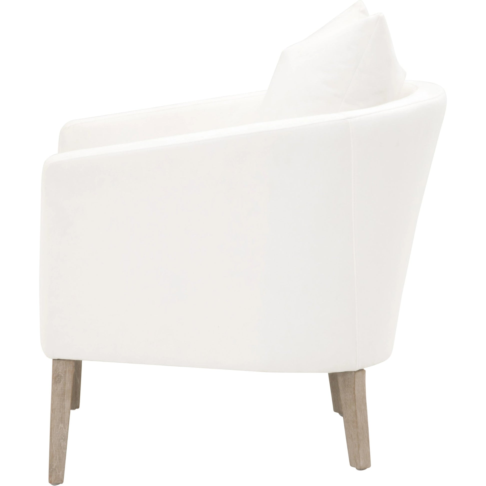 Gordon Club Chair by Essentials For Living in pearl and natural gray, livesmart peyton-pearl. Made from solid oak, 98% polyester, 2% nylon in a transitional style.
