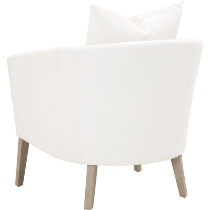 Gordon Club Chair by Essentials For Living in pearl and natural gray, livesmart peyton-pearl. Made from solid oak, 98% polyester, 2% nylon in a transitional style.