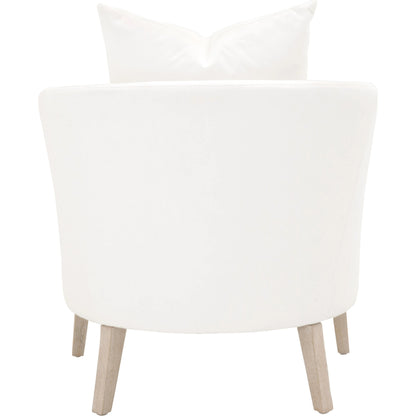 Gordon Club Chair by Essentials For Living in pearl and natural gray, livesmart peyton-pearl. Made from solid oak, 98% polyester, 2% nylon in a transitional style.