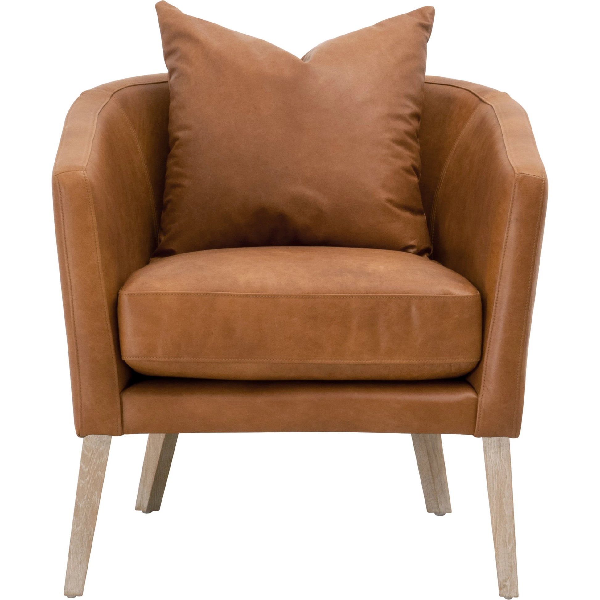 Gordon Club Chair by Essentials For Living in pearl and natural gray, livesmart peyton-pearl. Made from solid oak, 98% polyester, 2% nylon in a transitional style.