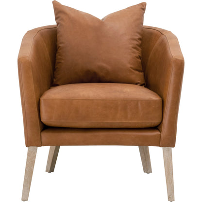 Gordon Club Chair by Essentials For Living in pearl and natural gray, livesmart peyton-pearl. Made from solid oak, 98% polyester, 2% nylon in a transitional style.