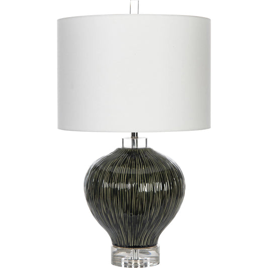 Greenleigh Lamp by Bradburn Home. Made from ceramic in a unique style.