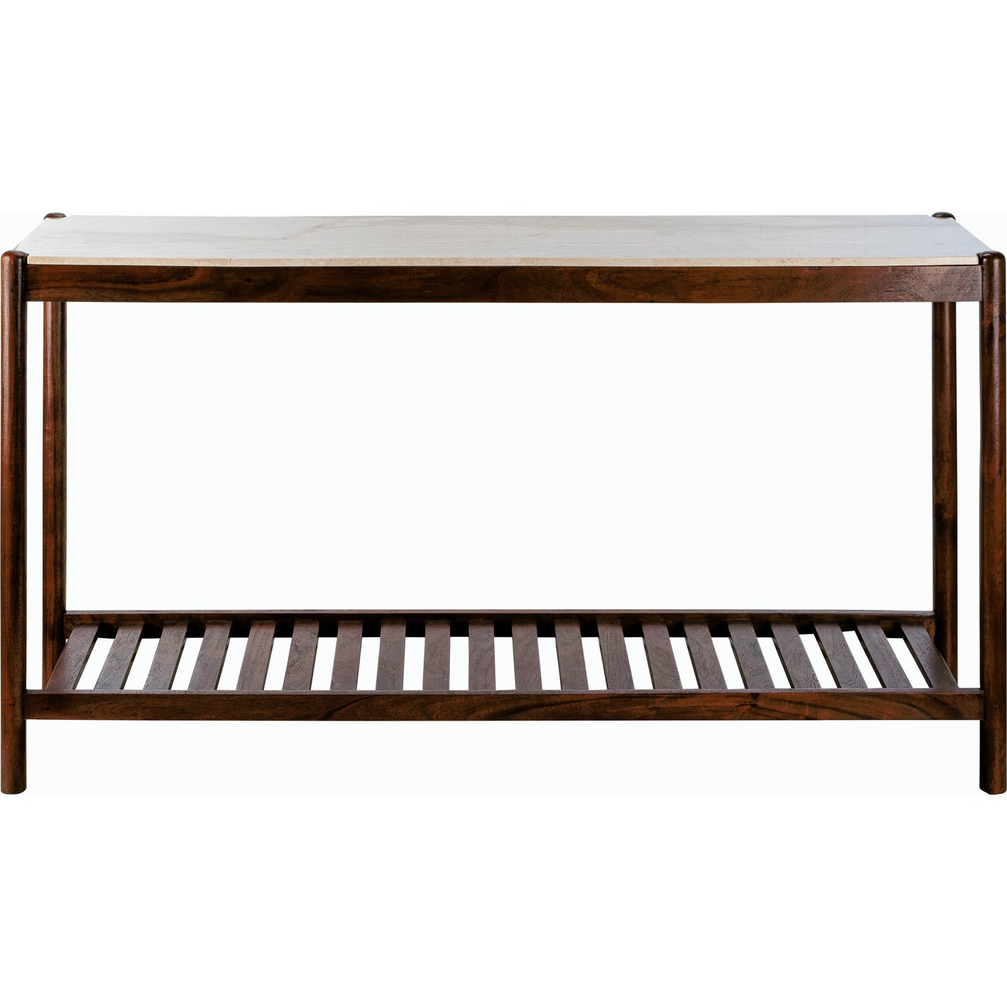 002 SI-2133401 | Additional Silo | Guapa - 532084 by Surya in cream, brown and brushed/marbled. Made from top: marble, base: acacia in a modern style.