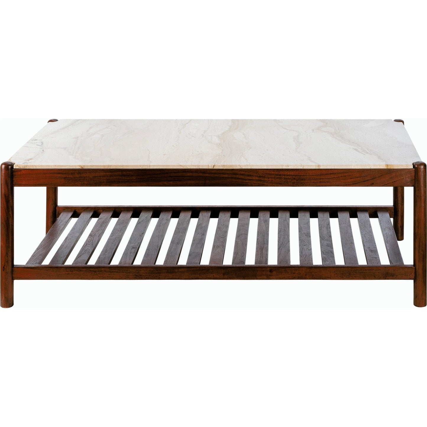 002 SI-2133402 | Additional Silo | Guapa - 532087 by Surya in cream, brown and brushed/marbled. Made from top: marble, base: acacia in a modern style.