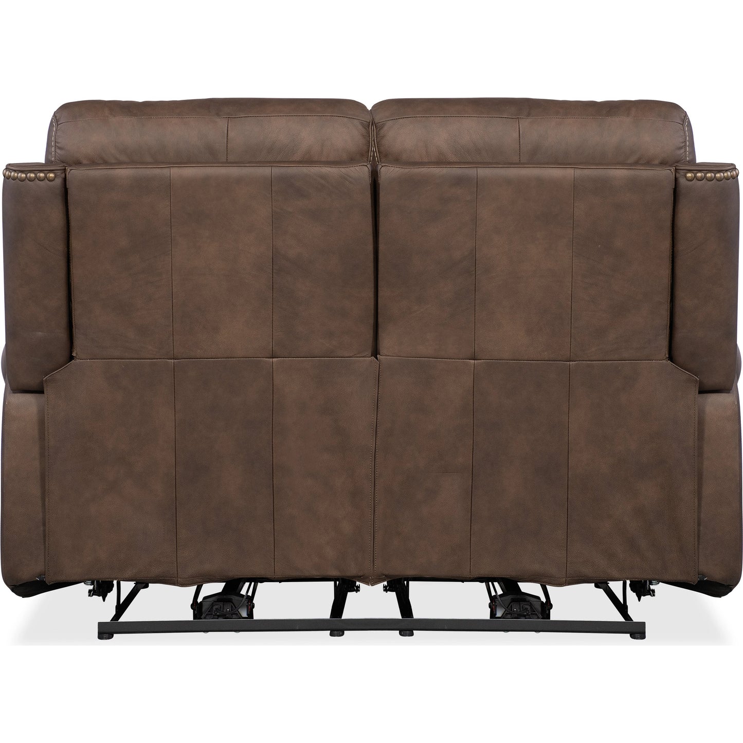 007 SI-2133810 | Additional Silo | Duncan Power Loveseat by Hooker Furniture in kalahari bark. Made from leather, kalahari bark (semi-aniline top grain with splits) in a traditional style.
