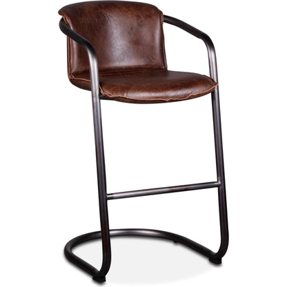 Chiavari Leather Bar Chair by World Interiors. Made from unique in a transitional style.