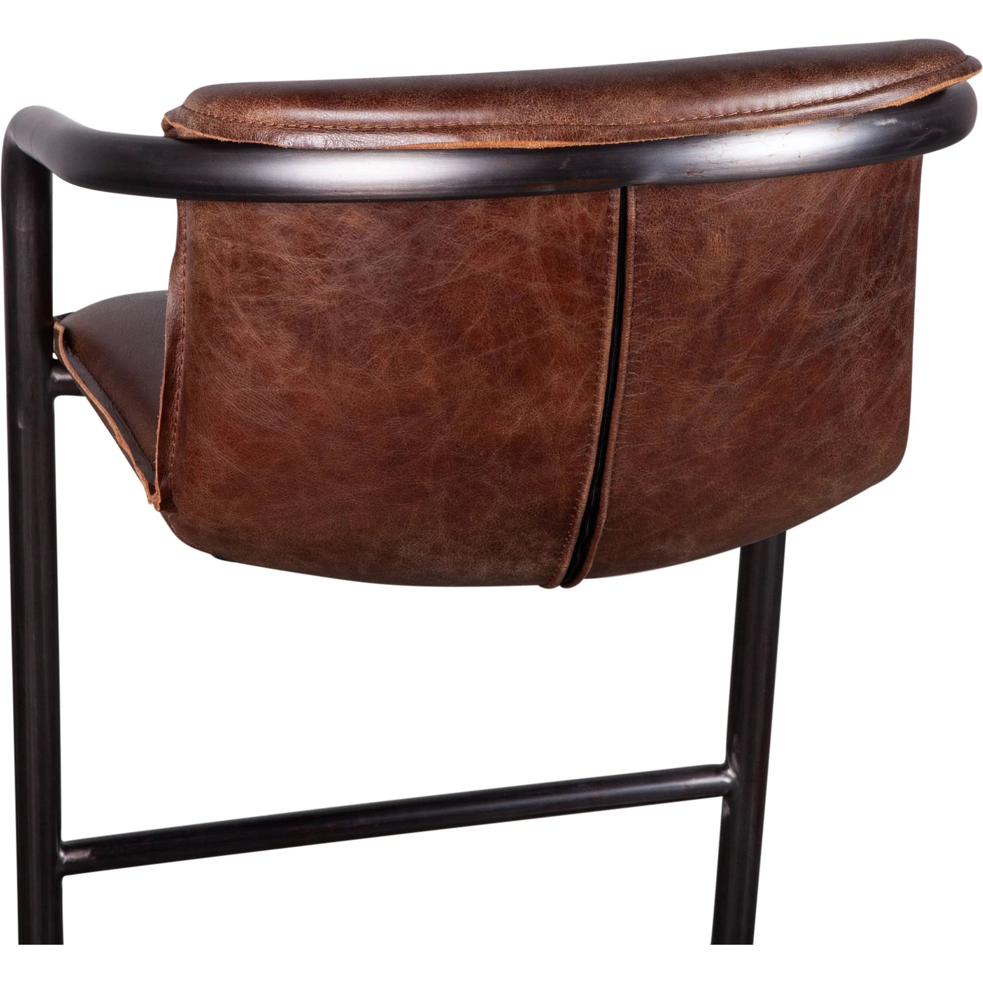 Chiavari Leather Bar Chair by World Interiors. Made from unique in a transitional style.