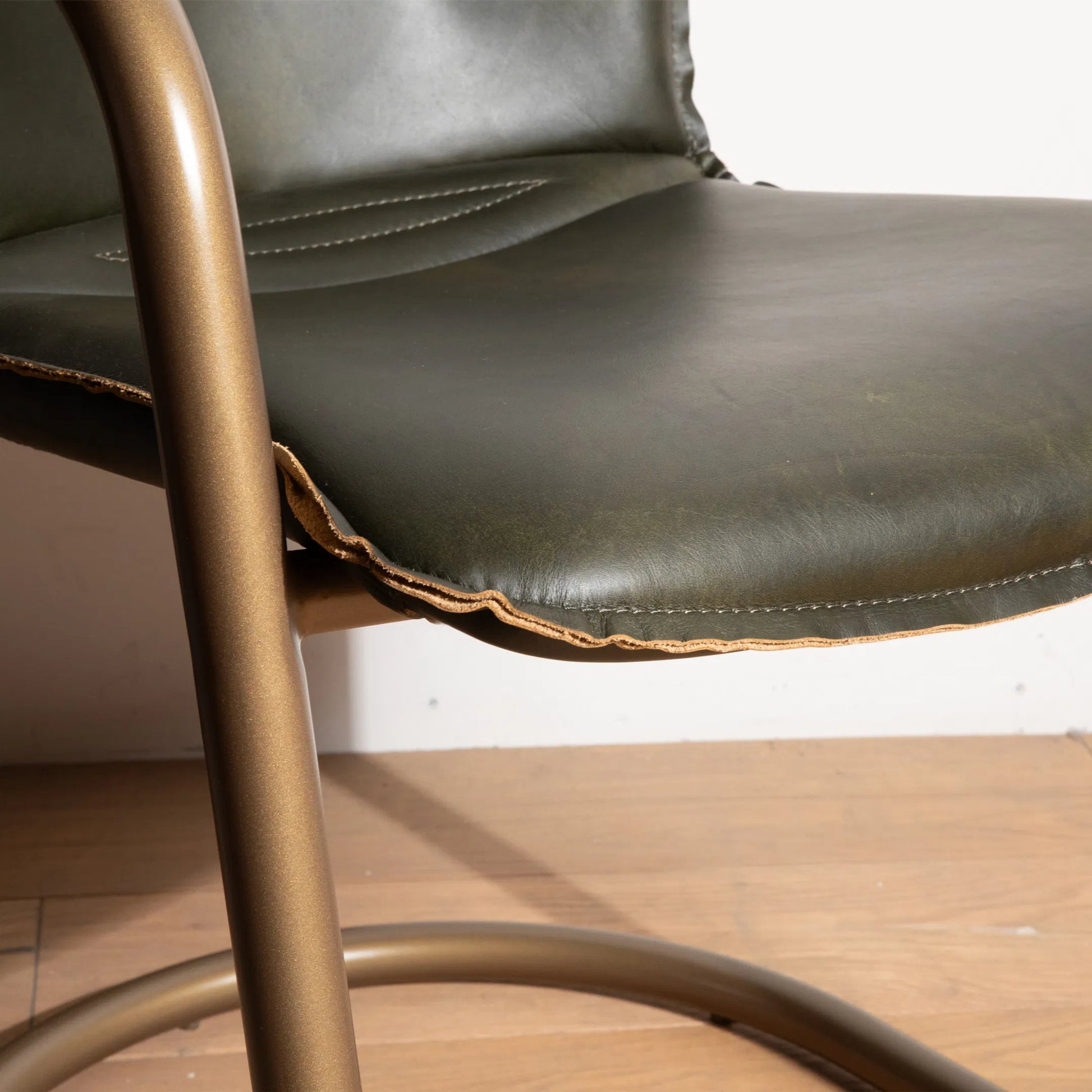 Chiavari Leather Bar Chair by World Interiors. Made from unique in a transitional style.