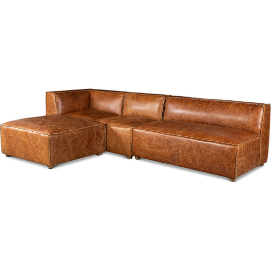 001 SI-2445212 | Primary Silo | Chiavari Loft Sectional Sofa by World Interiors in brown and coco brown. Made from leather, foam, wood in a unique style.