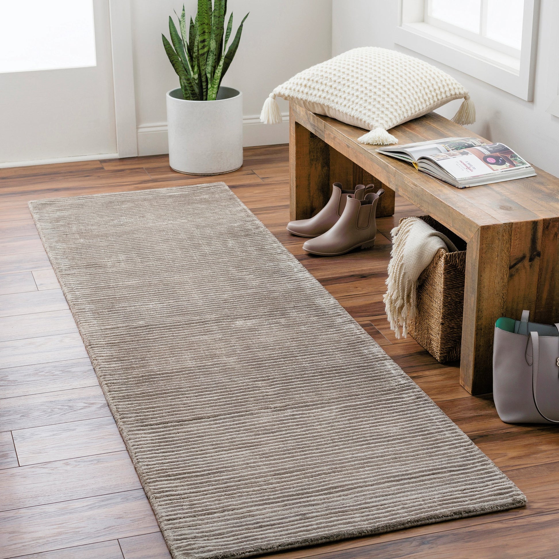 Graphite Rug - 629 by Surya. Made from 100% viscose in a unique style.