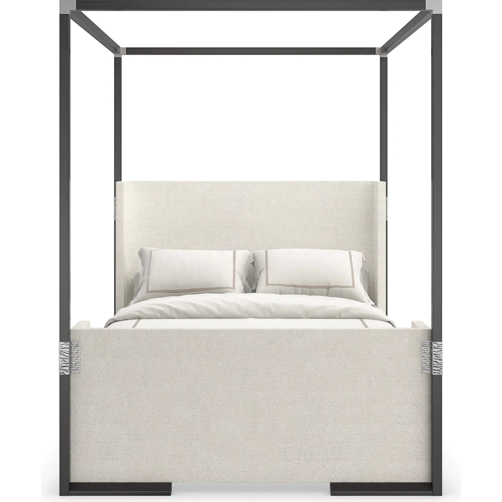 Slow Wave Qn/Kg Bed Wing Panels by Caracole in dark chocolate. Made from poplar, dyed tupelo in a modern style.