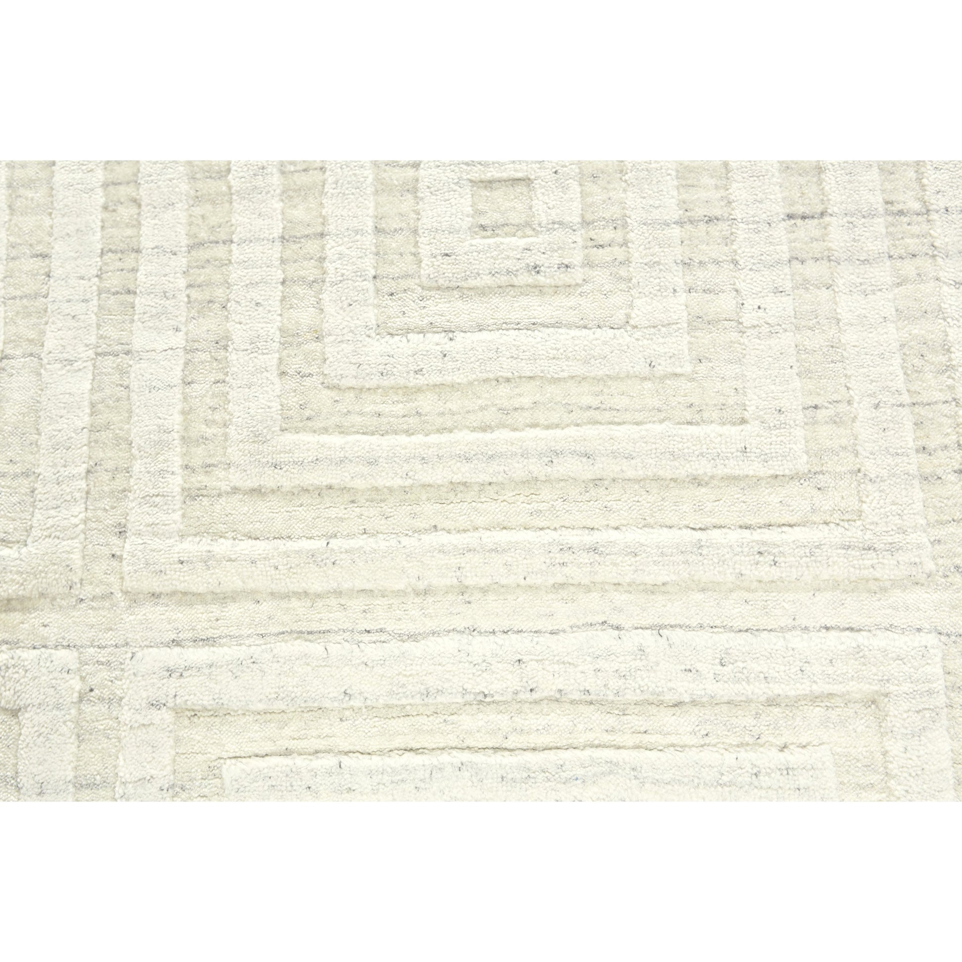 Gramercy Geometric Rug - 6326F by Feizy in ivory. Made from viscose in a unique style.