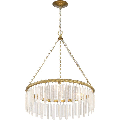Reverie Chandelier by Lumanity in brass. Made from iron, crystal in a modern style.