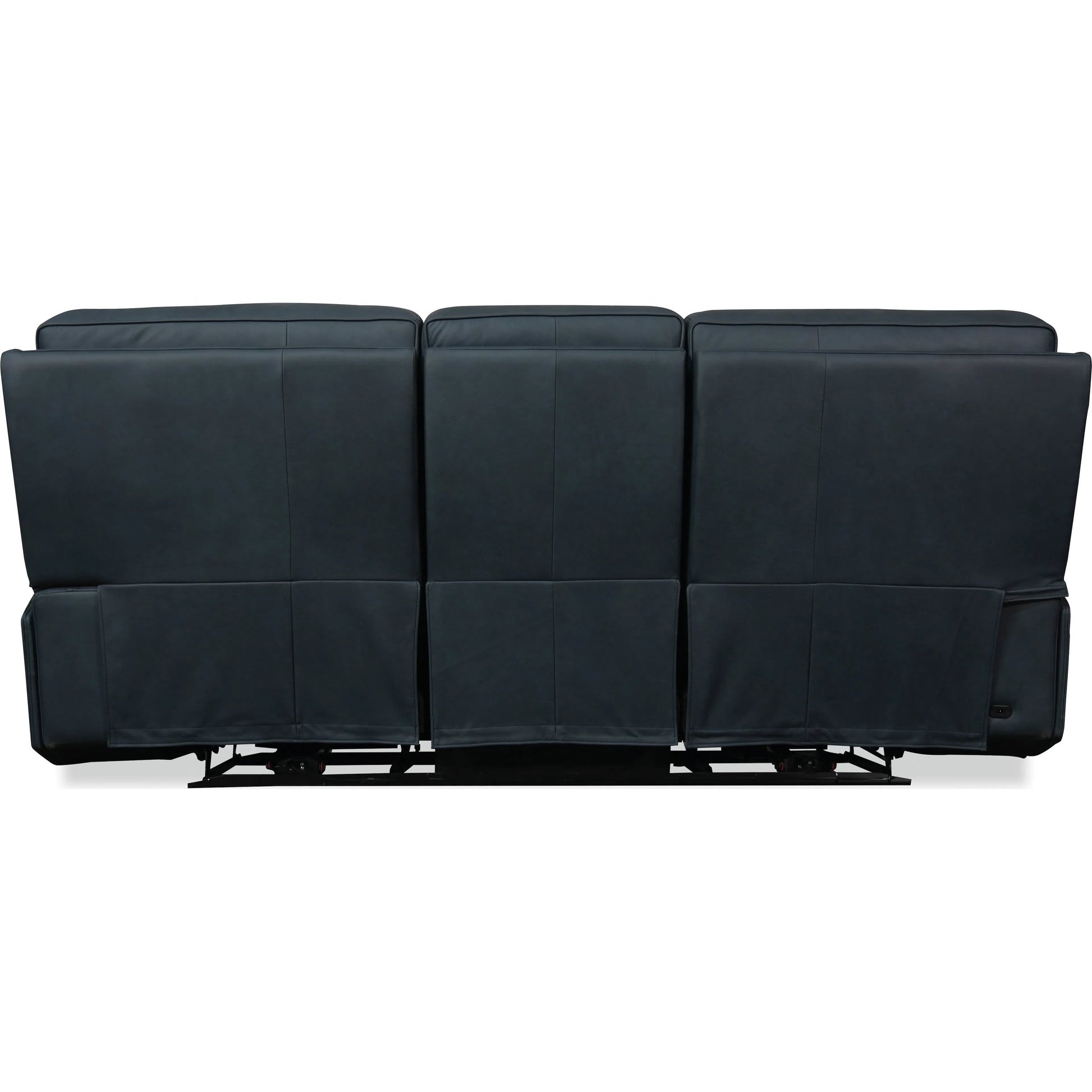 Riverton Power Sofa with Power Headrest and Lumbar by Hooker Furniture in dante afterdusk. Made from leather in a traditional style.
