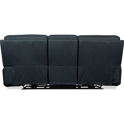 Riverton Power Sofa with Power Headrest and Lumbar by Hooker Furniture in dante afterdusk. Made from leather in a traditional style.