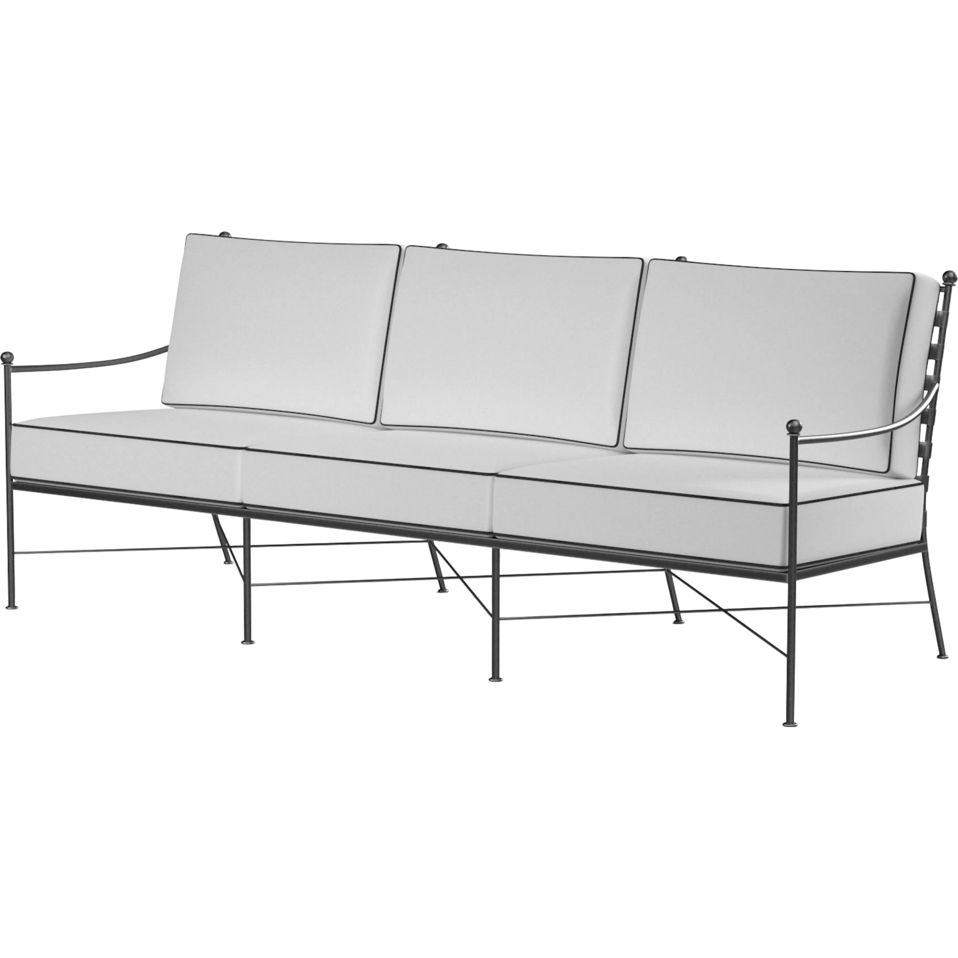Provence Outdoor Sofa by Sunset West. Made from wrought iron in a modern style.
